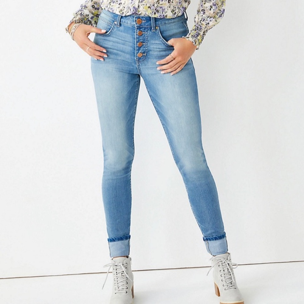 Maurices High Rise Button Fly Skinny Jean